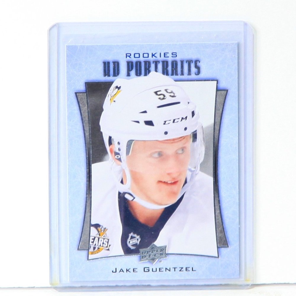 Jake Guentzel UD Portraits Rookie Hockey Card Pittsburgh Penguins 2016/17 P-80